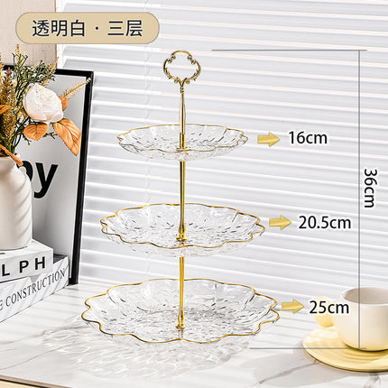 Fruit plate living room home coffee table multi-layer afternoon tea dessert cake plate dessert front desk display shelf light luxury