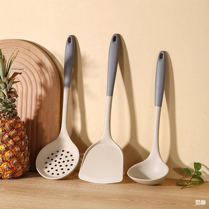 Food Grade Silicone Shovel Non-Stick Special Sticker High Temperature Resistant Silicone Shovel Protecting Pot Household Cooking Shovel Soup Spoon