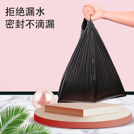 Thickened Vest for Home Kitchen Use, Black Kitchen Waste Tote Bag, Vest-Style Wholesale Disposable Garbage Plastic Bag