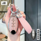 Nissan J-Smart 4 Key [Crystal Pink Single Shell] H Rope Drill Buckle