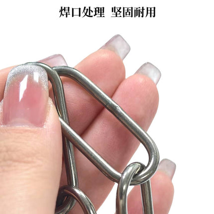 Pure titanium welded joint industrial chain corrosion-resistant lightweight dog chain pet chain outdoor anti-slip chain clothes titanium chain