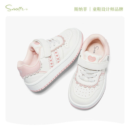 Snafy Girls' Sneakers 2025 Spring and Autumn New Style Campus Student White Shoes Outdoor Casual Sneakers