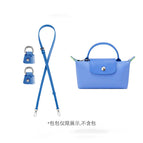 (bright blue) diagonal shoulder strap + punch-free package first layer cowhide / Standard