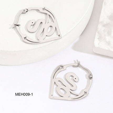 European and American Export Earrings, Stainless Steel Jewelry, High-End, Non-Fading, Exquisite and Exaggerated Earrings for Women, Versatile Titanium Steel Earrings