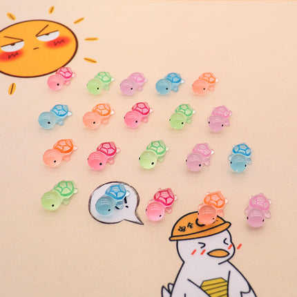 Luminous Flash Little Turtle Pair Touch Blind Bag Toy Children's Simulation Animal Small Gift Ornaments Blind Box Micro Landscape