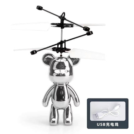 New electroplating flying violent bear induction aircraft suspension induction aircraft luminous aircraft children's toys
