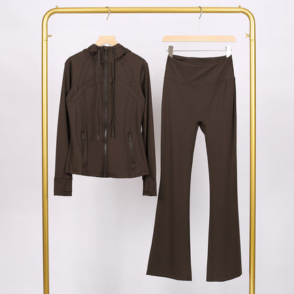 Lulu Df Stand-Up Collar Jacket Short Coat Tight-Fitting Stand-Up Collar Stretch Jacket with Gold Zipper Fitness Yoga Wear