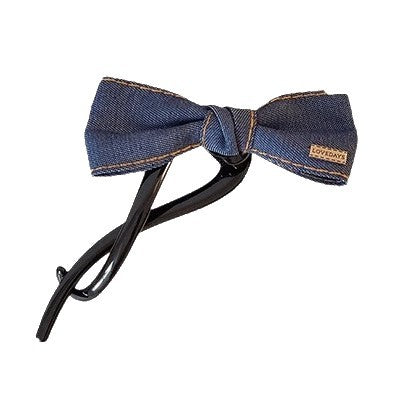 Cross-Border Denim Bow Twist Clip High-End Hair Clip for Women with Hair on the Back of the Head and Elegant Headwear