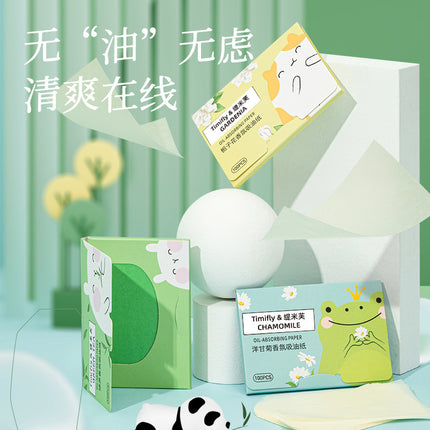 Timiv Facial Oil Absorbing Paper Facial Oil Absorbing Oil Control Oil Absorbing Paper 100 Fragrance Portable Extraction Boxed