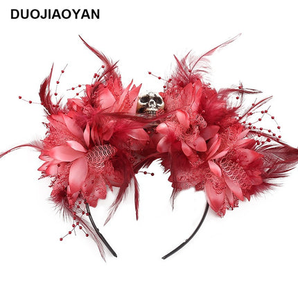 Spider Flower Party Halloween New Flower Headdress Hair Hoop Wholesale Makeup Personality European and American Cosplay