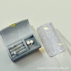 Diamond earrings ring necklace storage box