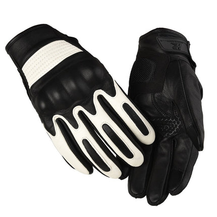 Motorcycle Gloves, Genuine Leather, Men's and Women's Riding Gloves, Tactical, Warm, Touch Screen, Multi-Color, Off-Road Protective Shell, Combat