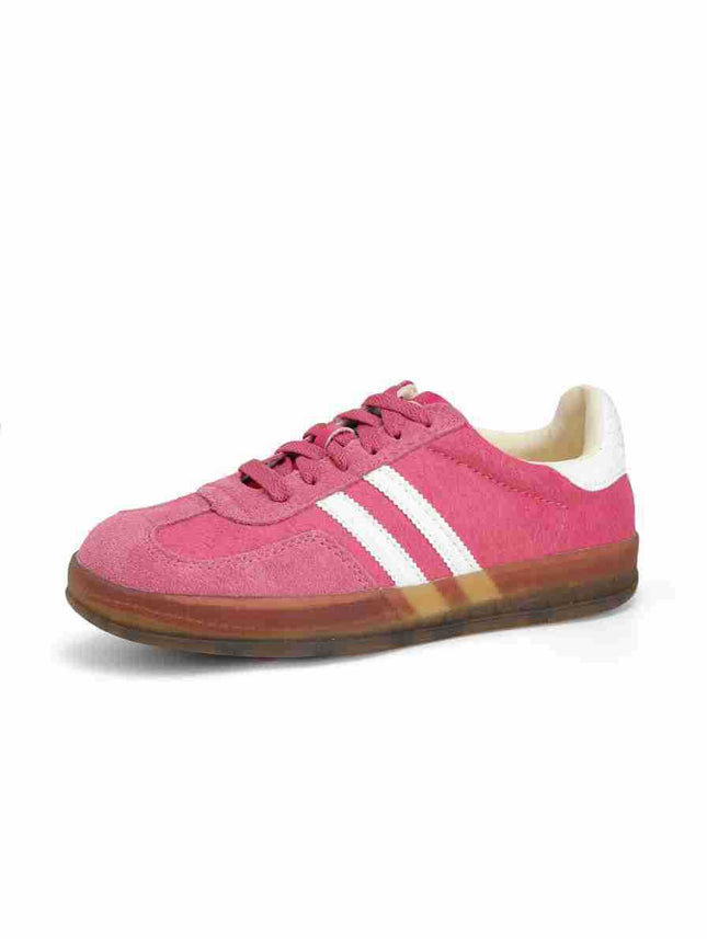 in stock Genuine Leather Inner Heightening German Training Shoes Flat Bottom All-match Inner Heightening Casual Shoes Three Bar Cowhide German Training Shoes Women's Shoes