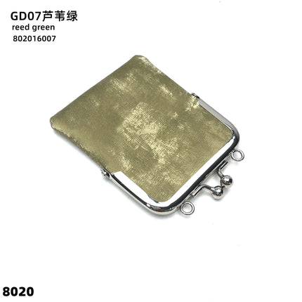 Satin Single Piece Mini Genuine Leather Coin Purse Lipstick Small Bag Buckle Storage Bag Open Buckle Crossbody Headset Bag