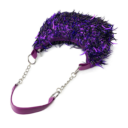 Cross-border Double-sided Bead Pointed Round Bead Bracelet Tassel Underarm Back Women's Bag Large Bag