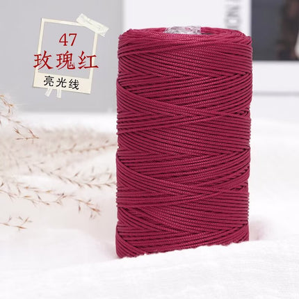 Bright Silk Thread 1mm Thin Thread for Crocheting Bouquets, Bags, Shoes, Handmade 100g Factory Direct Wholesale Knitting Thread