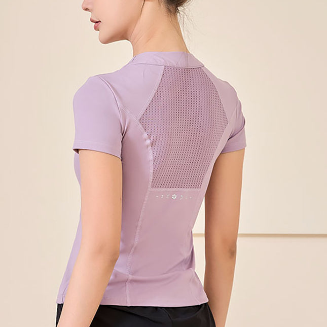 Summer Outdoor Fitness Clothing Short-sleeved Top Sports Gym Morning Running Clothing Yoga Clothing Breathable Slim T-shirt