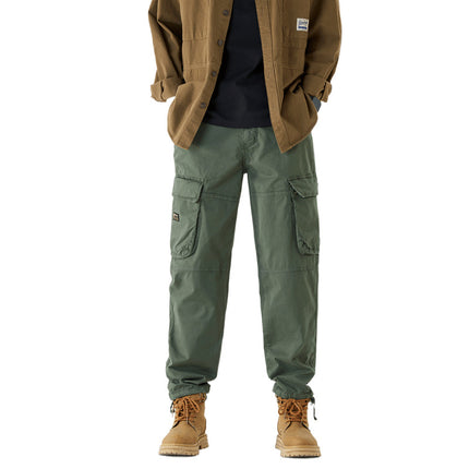Multi-Pocket Overalls Boys Spring and Autumn Mountain Camping Thin Loose Casual Pants Men's Summer Overalls