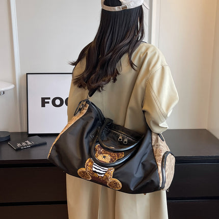 Internet Celebrity Travel Bag Women's Portable Korean Style Short-Distance Large-Capacity Luggage Bag Fitness Bag Trendy Lightweight Travel Bag Travel Bag