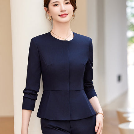 Hotel front desk manager formal dress 2024 new business attire female temperament suit counter sales slim work clothes