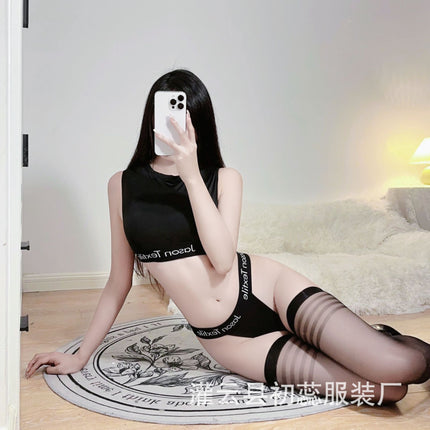 Perspective Crit * Sexy Ice Silk Swimsuit Tight Suit Hip Bag Underwear Dead Water Uniform Temptation Sexy Underwear