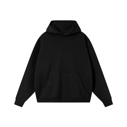 Spring and Autumn Heavy 380g Big terry Shoulder Hooded Sweater Women's American Fashion Brand Loose Solid Color All-match Couple Hoodie