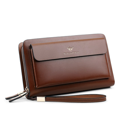 King Paul Clutch Bag Men's Large Capacity Multi-Card Business Top Layer Cowhide Men's Clutch Clutch Bag Wholesale