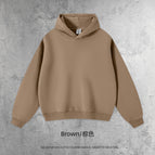 Boxy version sweatshirt-brown / S