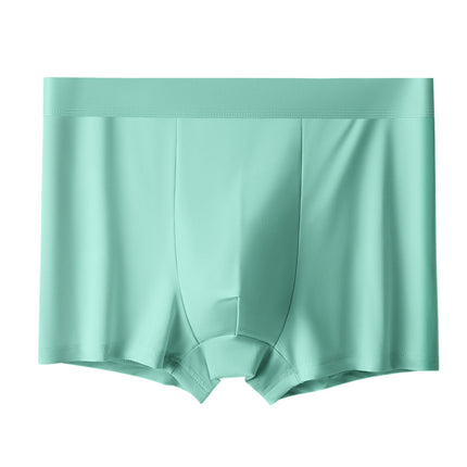 Men's Underwear Ice Silk Naked Thin Breathable Boys' Boxers Solid Color Ice Silk Boys' Comfortable Mid-Waist Men's Underwear