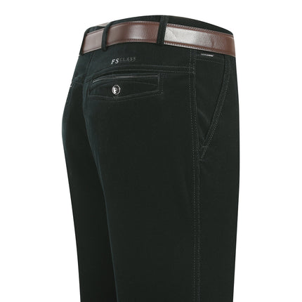 Autumn and Winter fleece-lined Thick Men's Corduroy Pants Middle-aged Men's Casual High Waist Loose Pants Middle-aged Pants