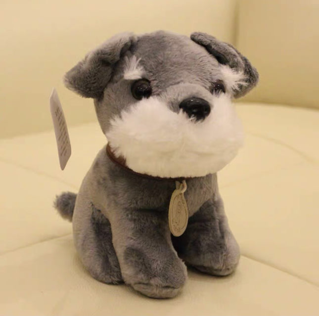 Factory wholesale simulation of eight dogs plush toys husky schnaub puppet children's birthday gift