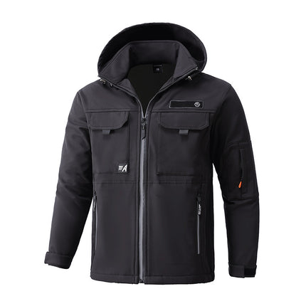 New fleece-lined Jacket Waterproof Wind-Resistant Outdoor Mountaineering Suit Warm Thickened Workwear Workwear for Men and Women