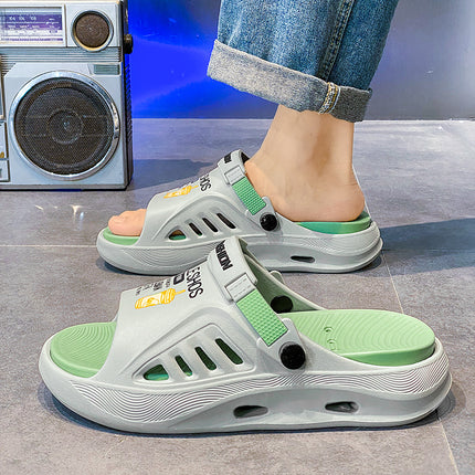 Slippers for Men's Summer Outer Wear, Trendy Brand, Beach Sandals, Outdoor Dual-Purpose Sandals