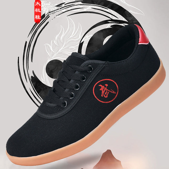 Large Size Tai Chi Shoes for Men and Women, Martial Arts Training Shoes, Soft-Soled Tai Chi Practice Shoes, Square Dance Shoes, Sports Shoes, Canvas Shoes