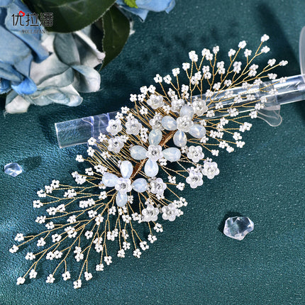 Youlapan Bridal Jewelry European and American Style Headpiece, Purely Handmade Rhinestone Hair Comb, Wedding Hair Accessory Hp279