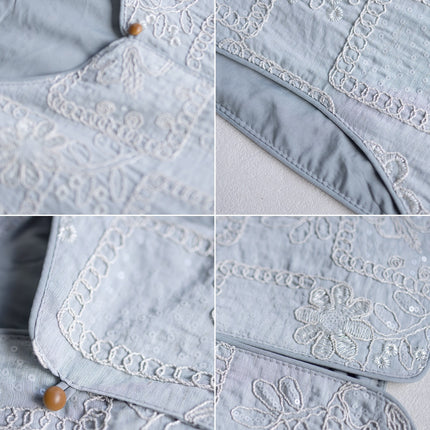 Limited Price +12+ Short Video New Chinese Style Heavy Embroidery Three-Dimensional Stitching Side Slit Loose Round Neck Vest