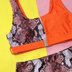 orange leopard print / S