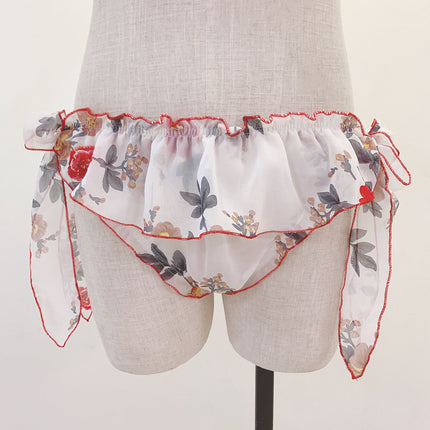Antique Hanfu Men's Childe Jade Milk Dog Bilateral Open Strap for Men and Women Comfortable Triangle Mid-Waist Underwear