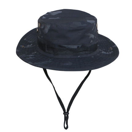Camouflage Tactical Penny Hat suit Multifunctional Outdoor Fishing Hat Fisherman Hat Sunscreen Protective Breathable Round Edge Hat for Men