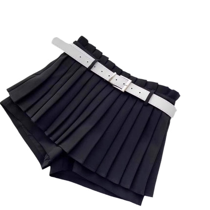 Spring and Autumn New Arrival Small Pleated Skirt A- Line Skirt Women's High Waist All-Match Anti-Glow Pop Skirt Popular