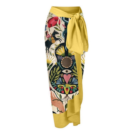 Cross-border New European and American Women's one-piece Swimsuit Sexy Printed Two-piece Skirt Hot Swimsuit Bikini suit