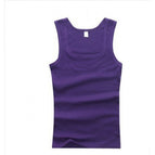 Square Collar Cotton Vest) Purple / M