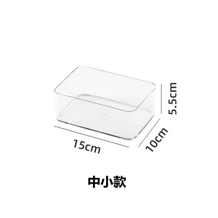 Desktop drawer transparent sundries cosmetics stationery pen note hand account tableware storage box mirror cabinet organizing box
