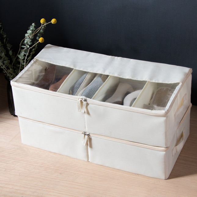 Cross-border Shoes Storage Transparent Shoe Box Household Space-saving Bed Bottom Shoe Cabinet Dustproof Shoes Storage Shoes Boots Storage Box