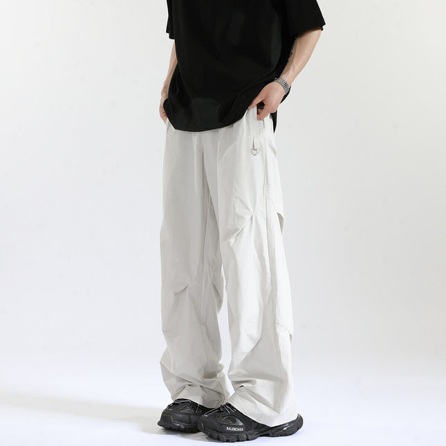 2025 Summer New Men's Pants Drape Casual Pants Loose Straight Simple Cargo Pants Foreign Trade New Long Pants Men