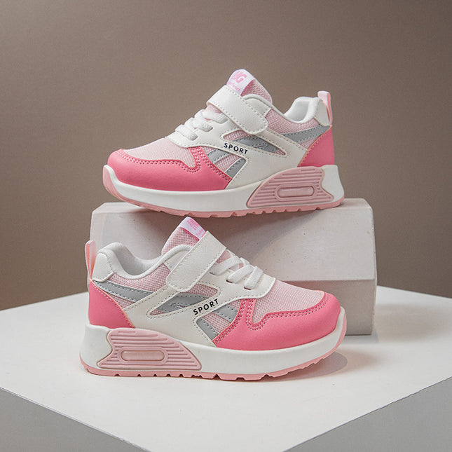 Boys and Girls Mesh Sneakers 2025 Autum New Fashion Soft Sole Non-Slip Breathable Medium and Large Children's Versatile Dad Shoes