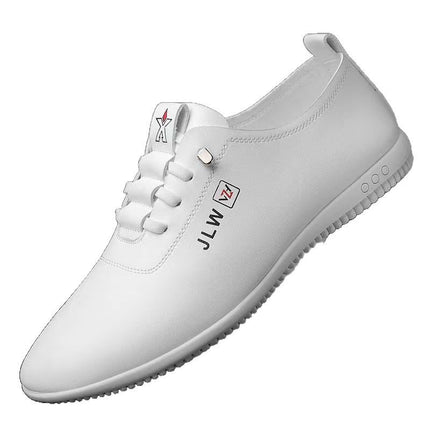 2025 new Joker men's leather shoes soft soft bottom business casual bean shoes work security dad shoes wholesale