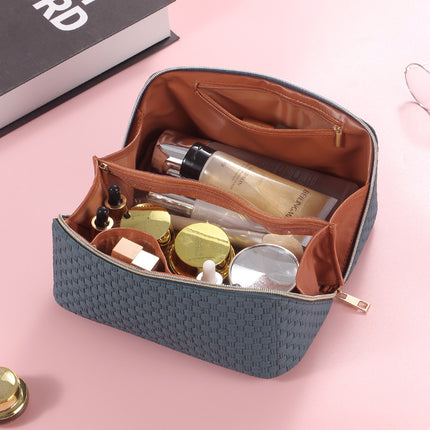 Rishang Bags Amazon Special for Women Cosmetic Bag Large Capacity Travel Wash Bag Portable Wash Rattan Woven Bag Factory