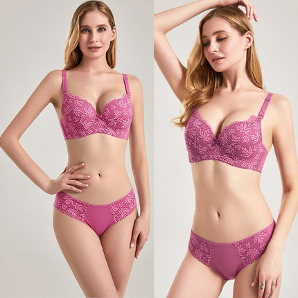 Factory Direct Sales Cross-Border Foreign Trade Plus-Size Bra Set, Fashionable Lingerie, Comfortable and Sexy French Lace Bra Set
