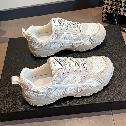 Thick-Soled German Training Shoes for Women, 2025 Autumn New Versatile Breathable Mesh Lightweight Casual Sneakers